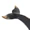 Black Polyresin Coastal Whale Sculpture, 4&#x22; x 14&#x22; x 5&#x22;